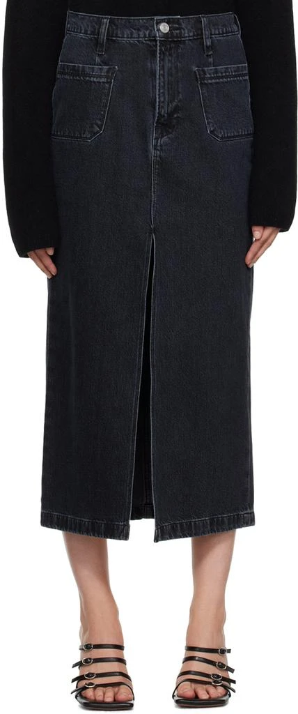 FRAME Black 'Le Bardot' Denim Maxi Skirt 1