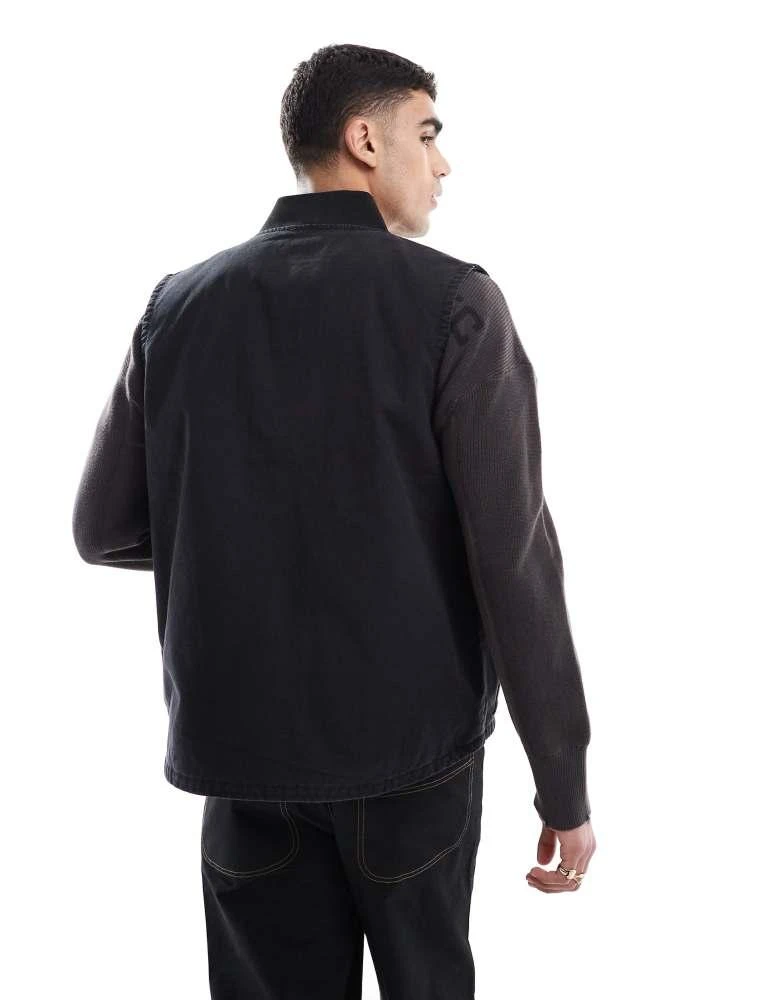Timberland Timberland Washed canvas vest in black 4