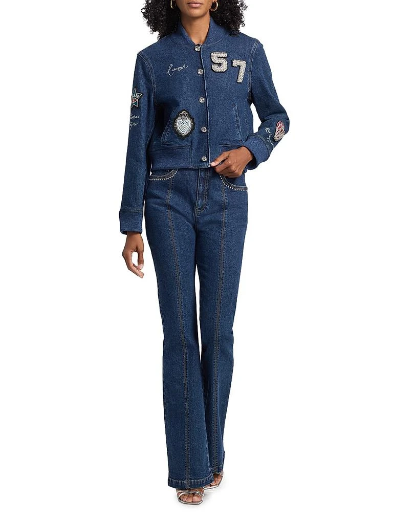 Cinq à Sept Dominique Denim Varsity Jacket 2