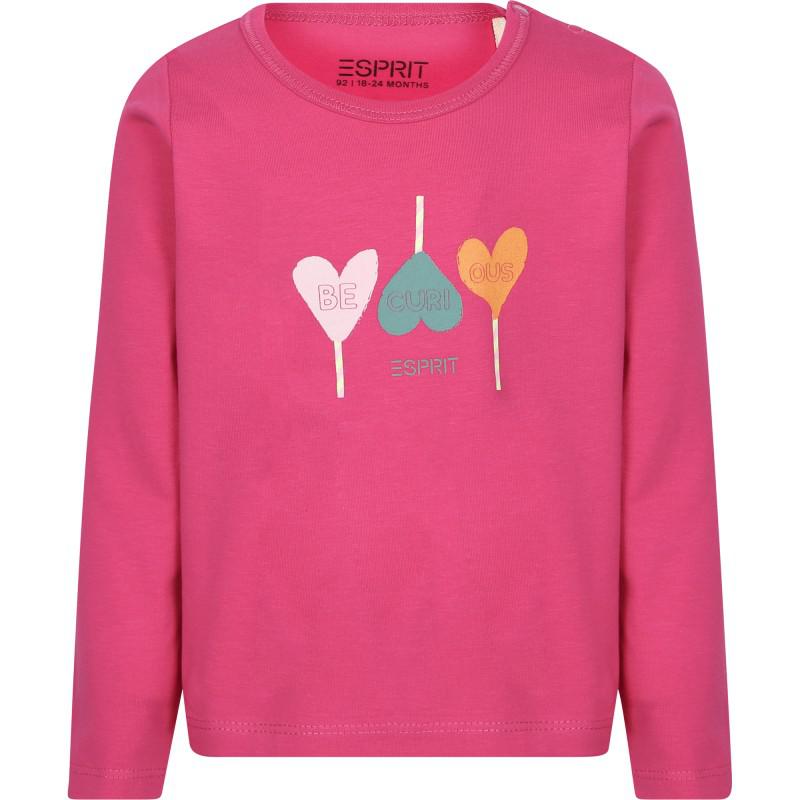 Esprit Be curious long sleeved t shirt in fuchsia