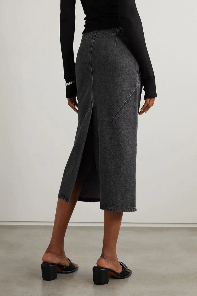 GAUCHERE Paneled denim midi skirt 3