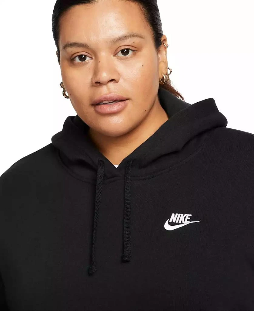 NIKE Plus Size Active Sportswear Club Hooded Fleece Sweatshirt 3