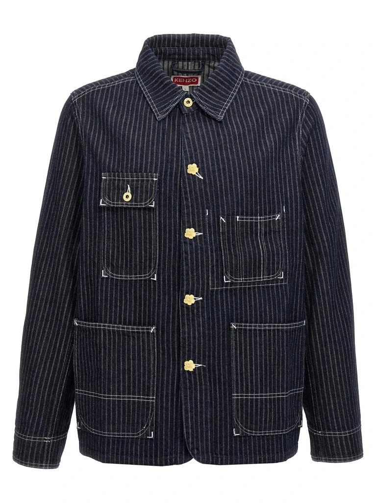 Kenzo Kenzo Kuroki Japanese Pinstriped Denim Jacket 1