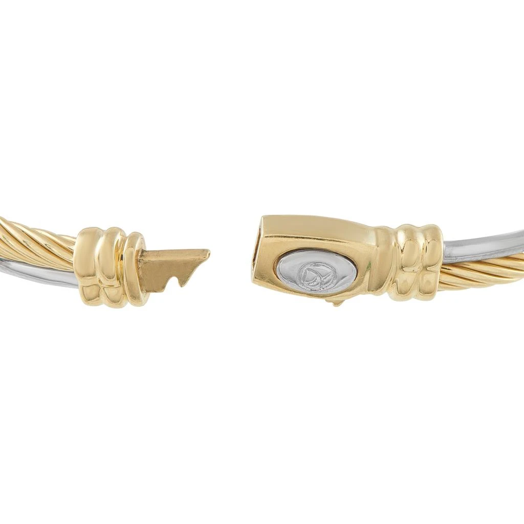 David Yurman DAVID YURMAN  18K White and Yellow Gold 0.50 ct Diamond Bangle Bracelet  DY15-012226 3