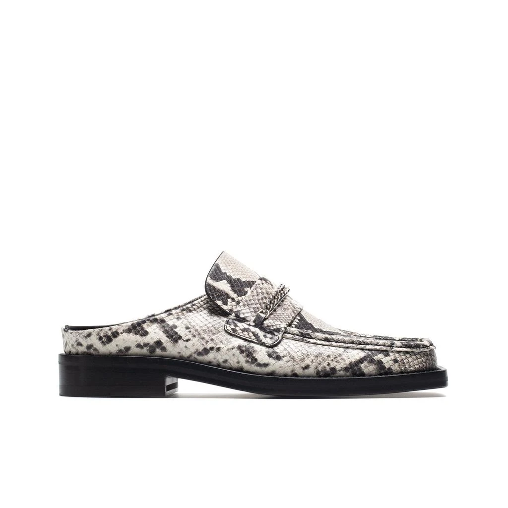 Martine Rose Square Toe Mule faux snake 1