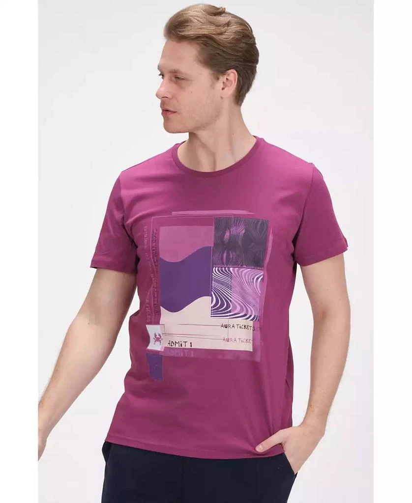 RON TOMSON Men's Modern Print Fitted Admission T-shirt 8