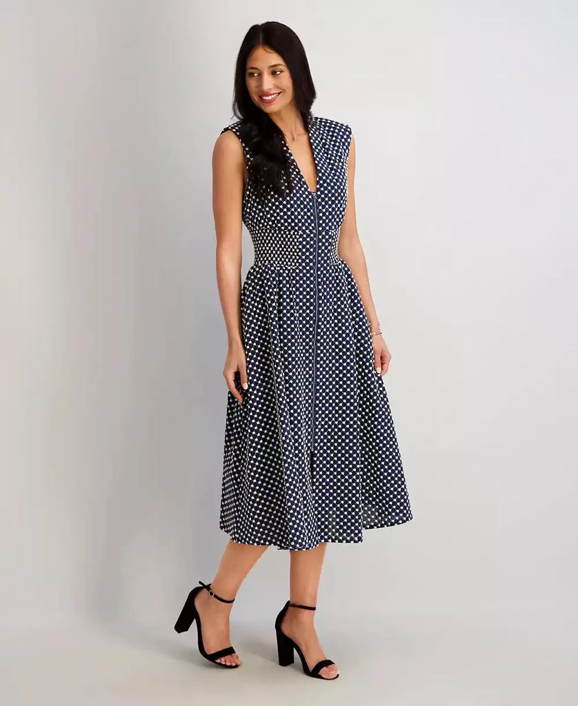 dress/casual shoes Avec Les Filles Women's Fit & Flare Floral-Print Dress - White Scattered Botanical main image 1