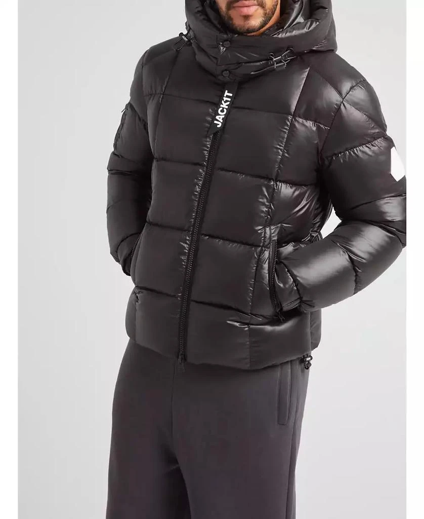 Jack1t Men's EZ Boxed Hooded Racer Puffer Jacket 7