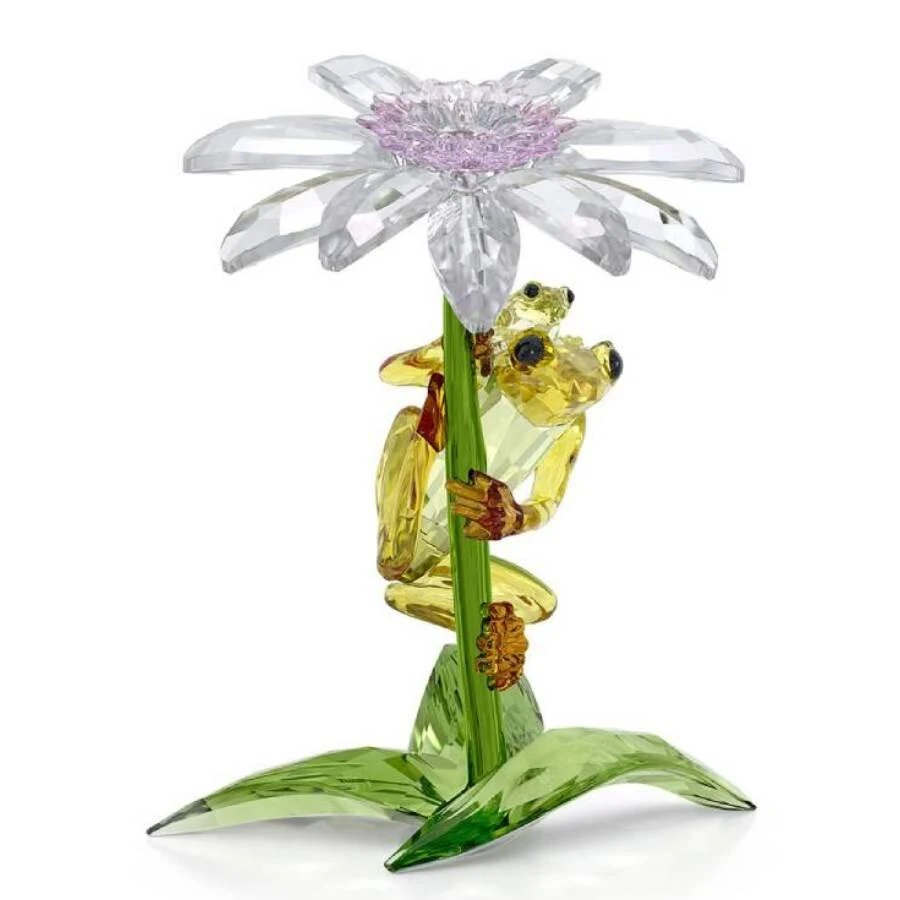 Swarovski Idyllia Frogs And Flower Crystal Figurines