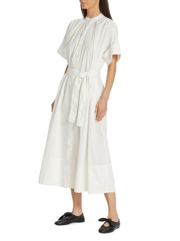 Co Gathered Maxi Shirt Dress