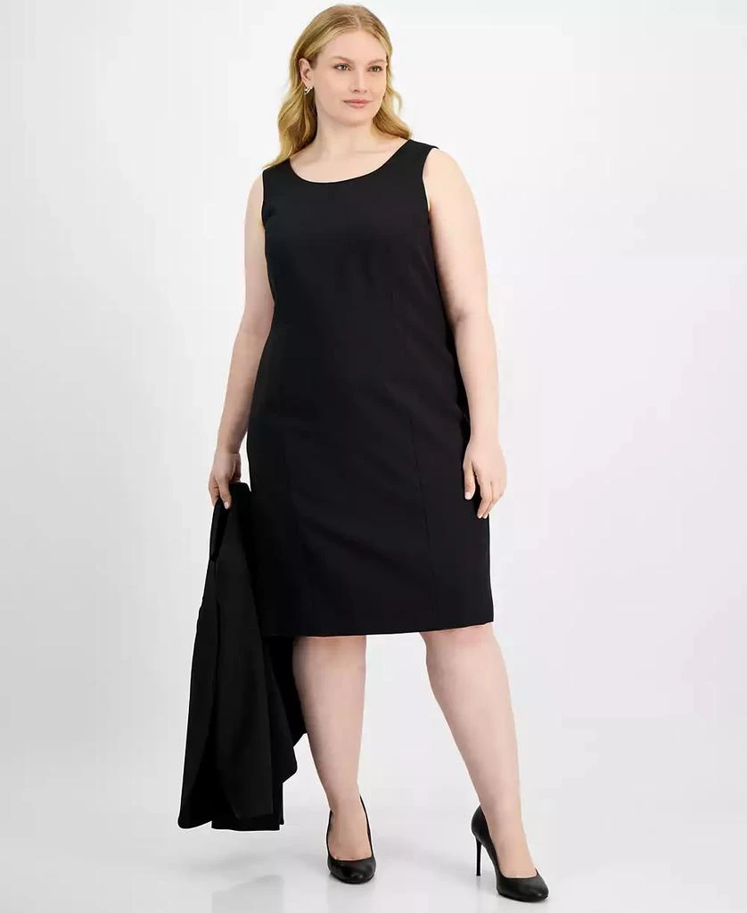 Le Suit Plus Size Cutout Kissing Jacket & Sheath Dress Suit 4