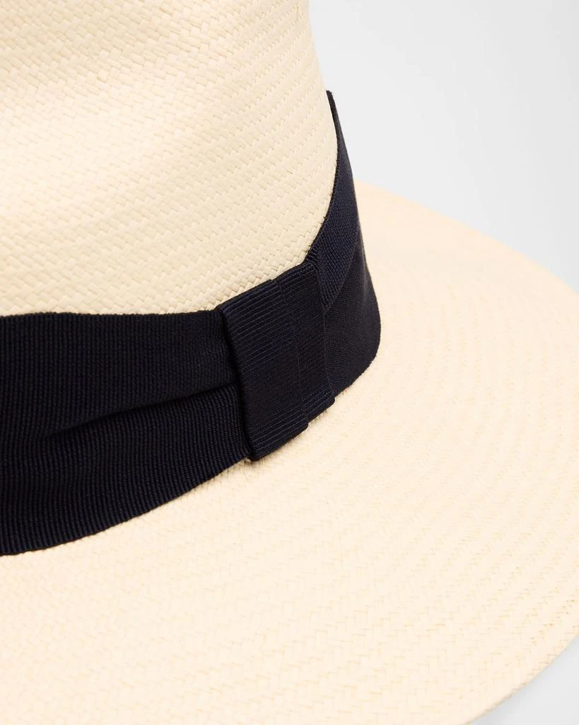 Frescobol Carioca Men's Rafael Wide-Ribbon Straw Panama Hat 2