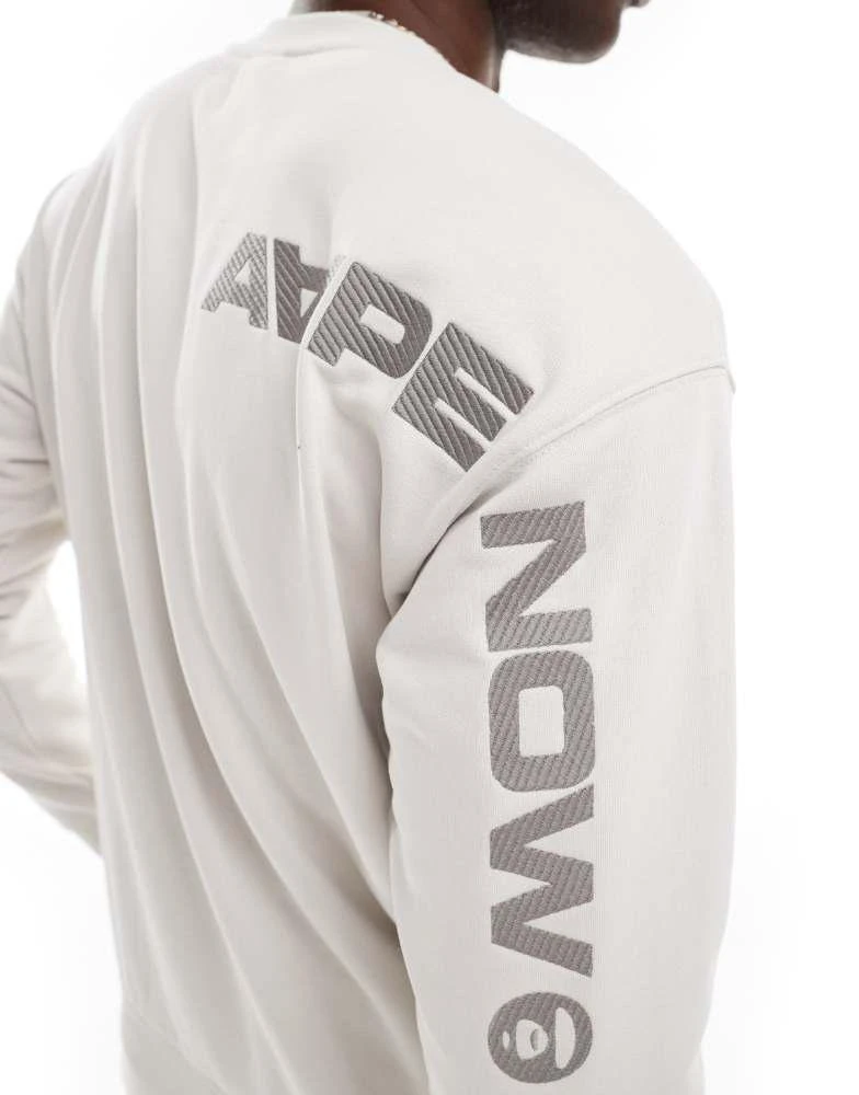 AAPE Aape by A Bathing Ape logo knit jumper in grey 3