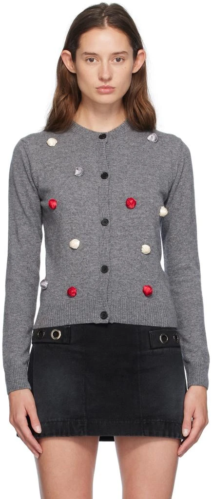 MSGM Gray Roses Cardigan 1