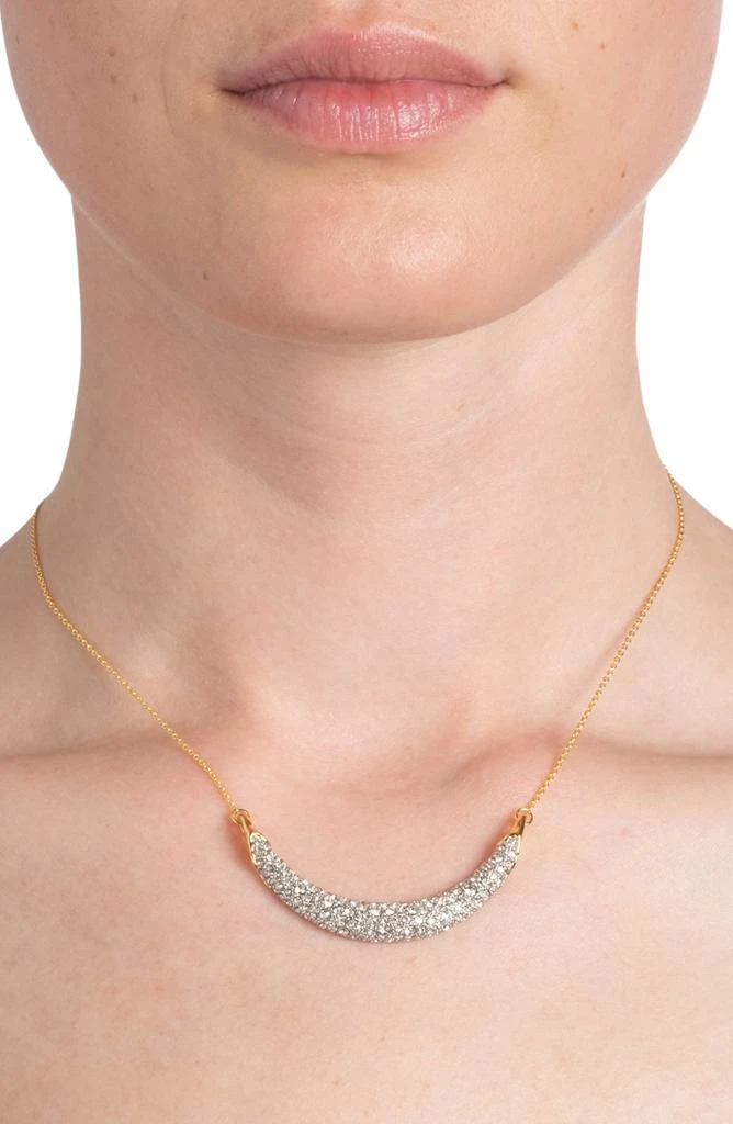 Alexis Bittar Solanales Crystal Crescent Bar Pendant Necklace 2