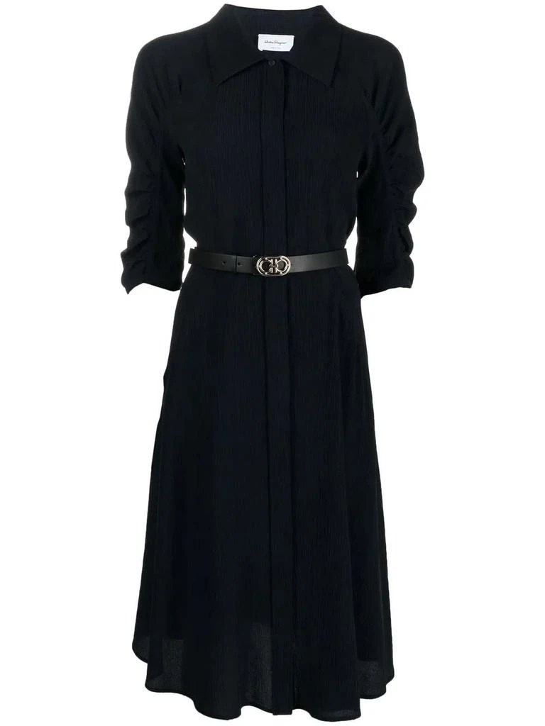 Salvatore Ferragamo Ferragamo Belted Silk Shirt Dress 5