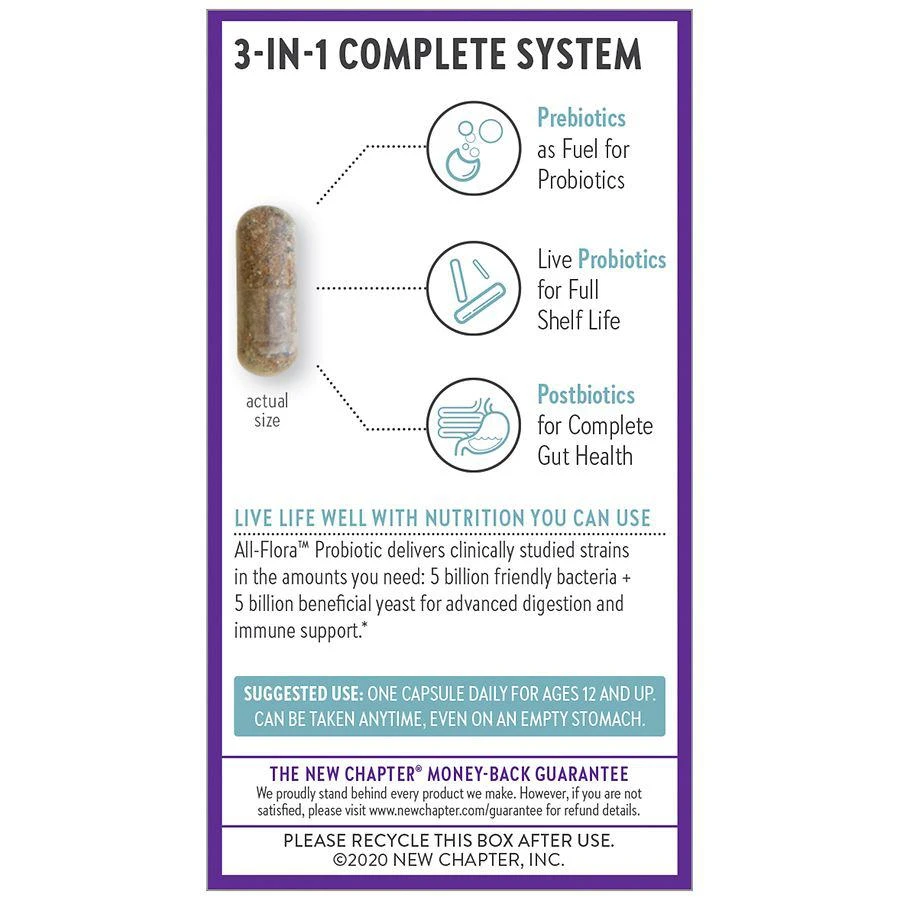 New Chapter Probiotic All-Flora, Vegan Capsules 3