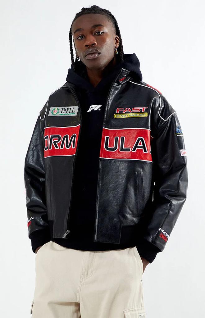 Shop x PacSun Leather Pole Position Jacket on Sale at BeyondStyle