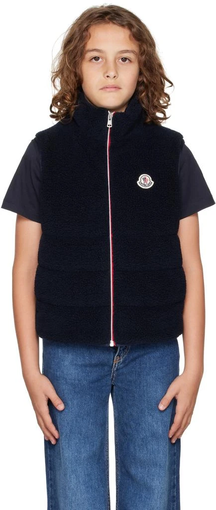 Moncler Big Kids Navy Tib Teddy Padded Down Vest