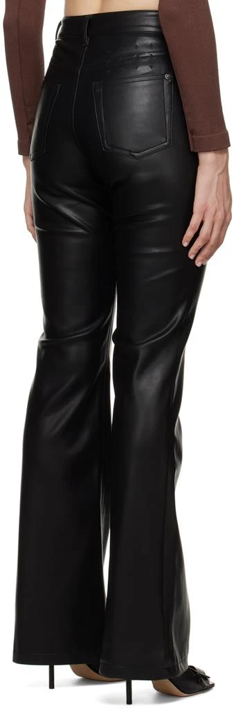 Ksubi Black Soho Faux-Leather Trousers 3