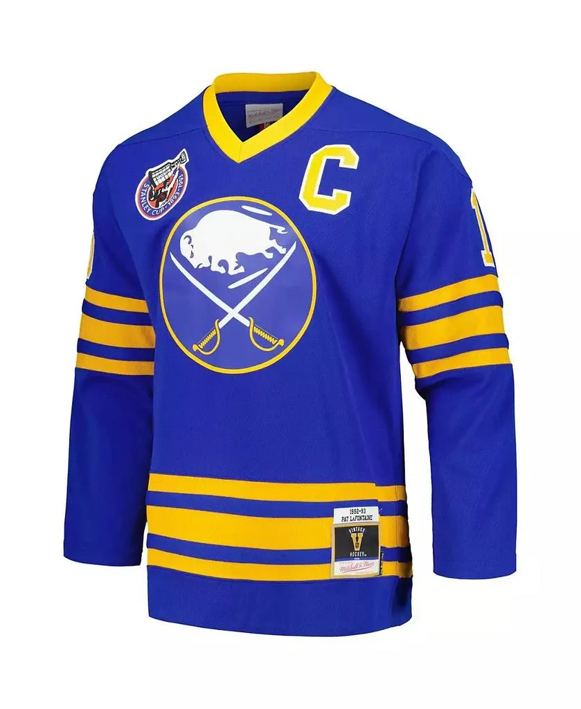 Mitchell & Ness Men's Pat LaFontaine Royal Buffalo Sabres Captain Patch 1992/93 Blue Line Player Jersey 3