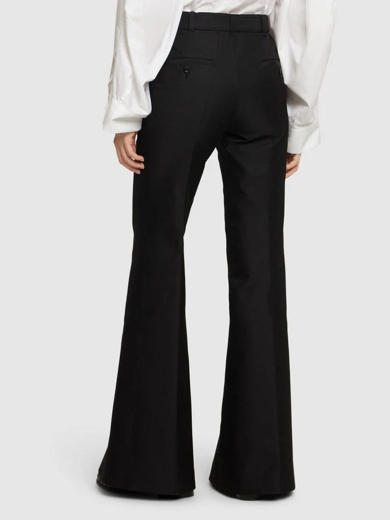 SACAI Cotton Blend Gabardine Wide Pants W/belt 2