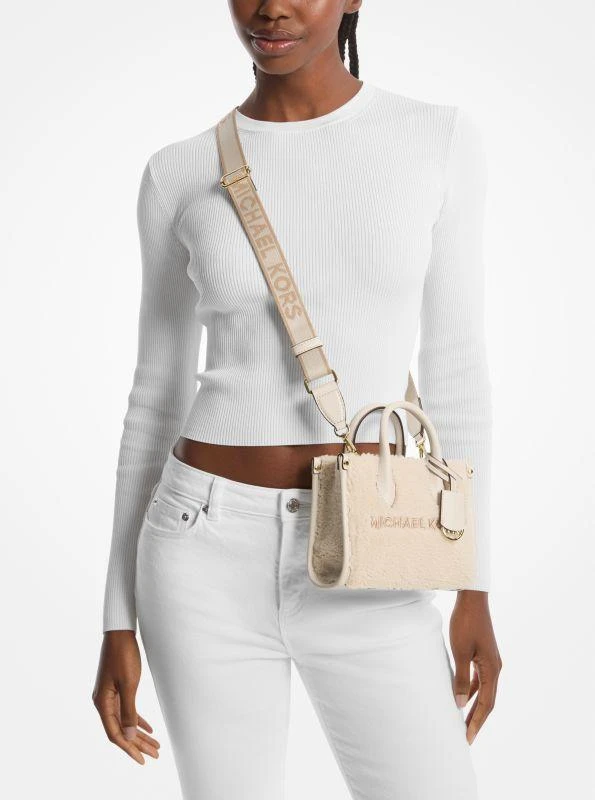 Michael Kors Mirella Extra-Small Sherpa Crossbody Bag 3