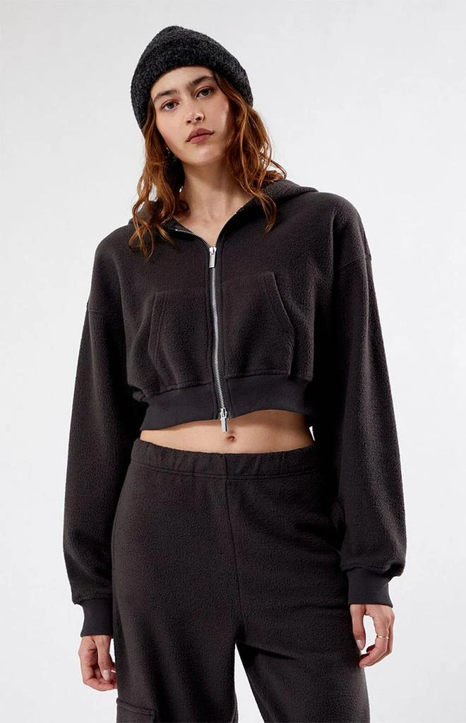 PacSun Cozy Double Zip Cropped Hoodie 1