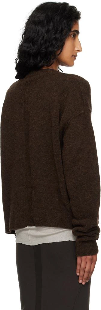 Rick Owens Brown Concordians Tommy V-Neck Sweater 3