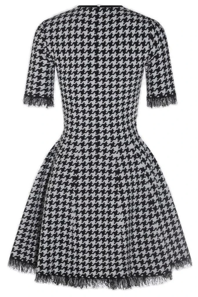 Alexander McQueen Alexander McQueen Houndstooth Frayed-Edge Mini Dress 2