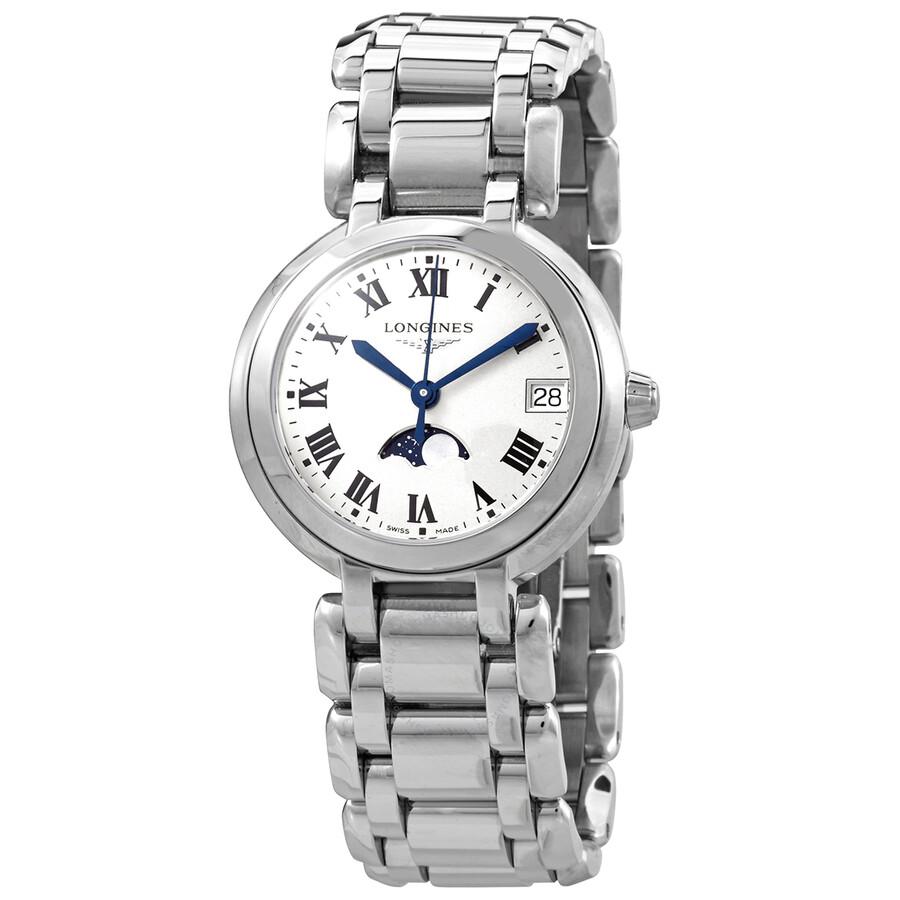 Longines Prima Luna Quartz White Dial Ladies Watch L8.115.4.71.6