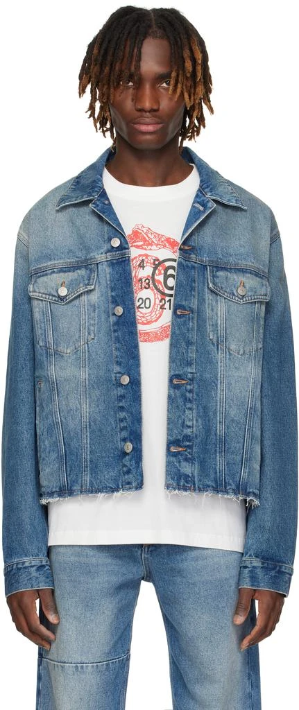 MM6 Blue Sports Denim Jacket