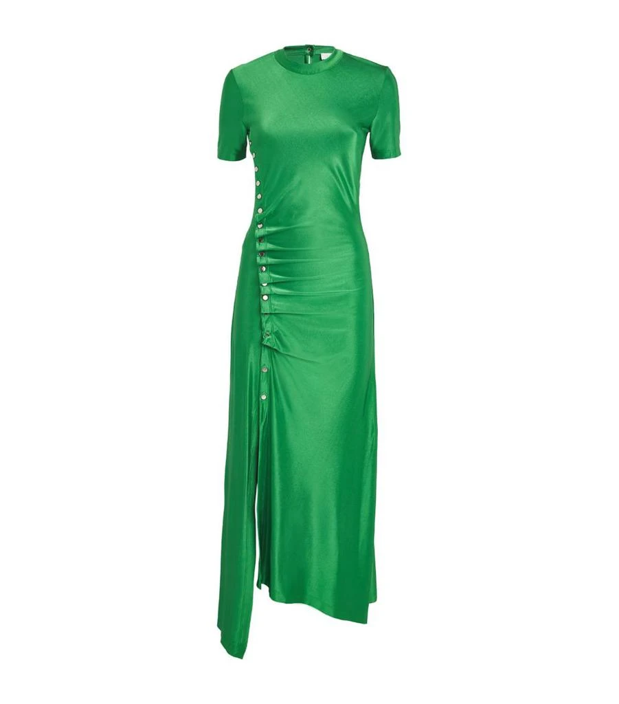 green emerald velvet dress Rabanne // Green & Silver Gathered Co-Ord Set  VSP Consignment