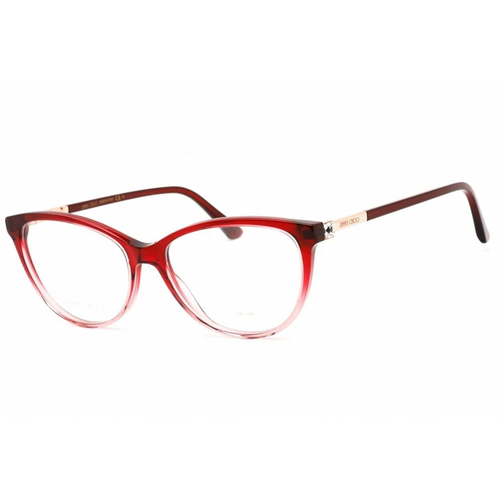 Jimmy Choo Jimmy Choo Women's Eyeglasses - Full Rim Cat Eye Shape Burgundy Frame | JC287 07W5 00 1