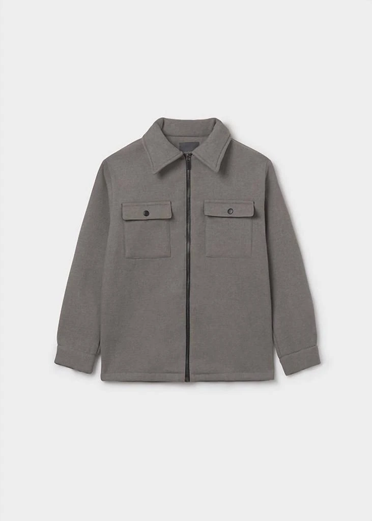 Mayoral Boy
s Flap Pocket Collared Jacket In Rock Vigore