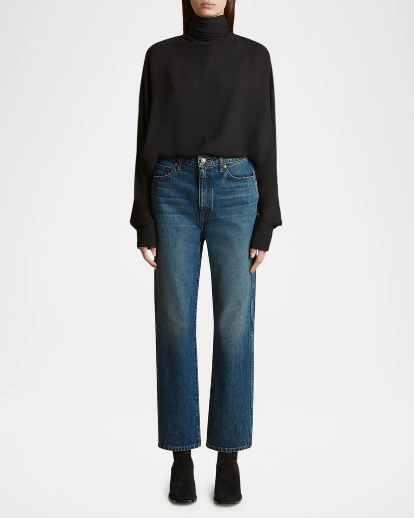 Khaite Abigail High-Rise Straight-Leg Jeans 2