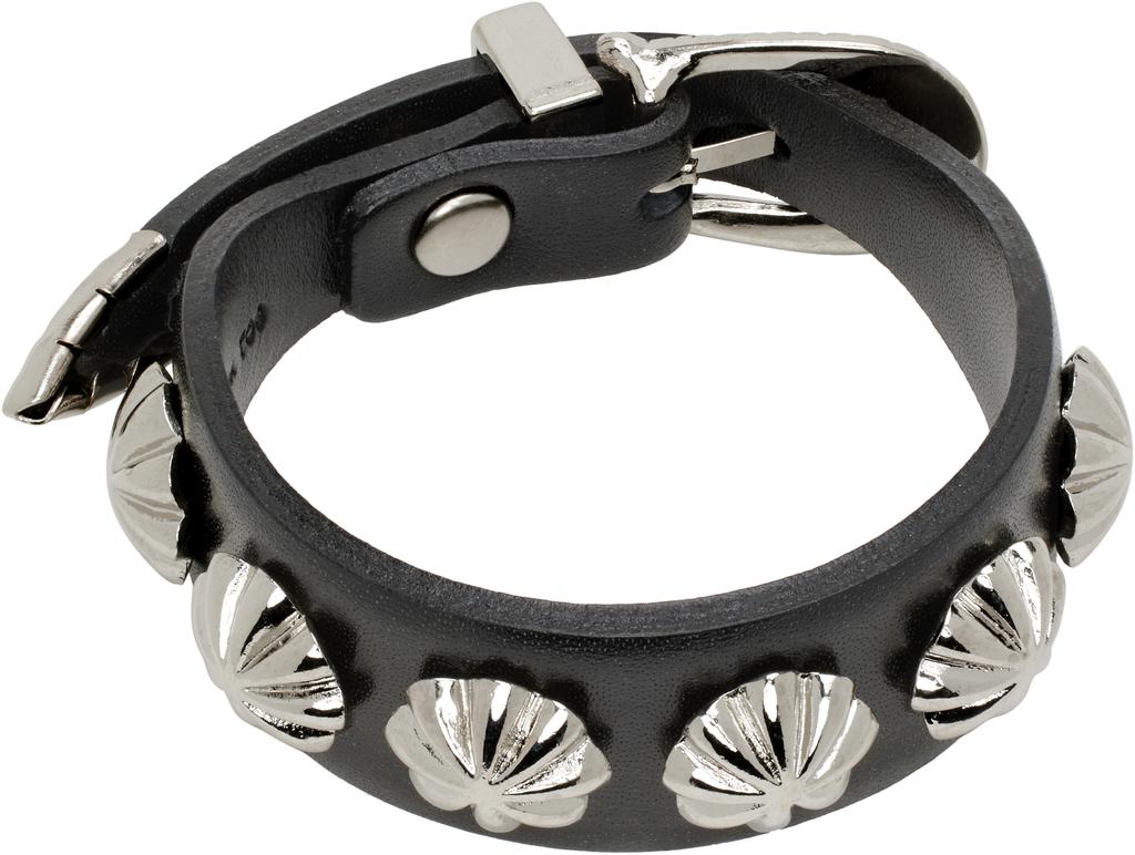 TOGA Women's Concho Leather Bangle in Black Toga Pulla