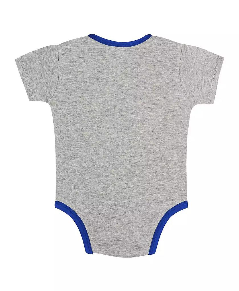 Outerstuff Baby Gray/White Los Angeles Dodgers Two-Pack Play Ball Bodysuit Set