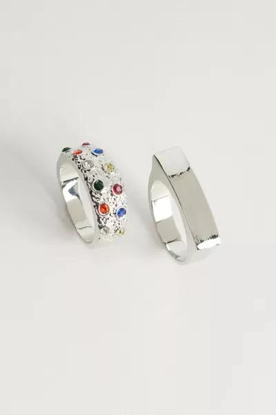 Urban Outfitters Dario Gem Ring Set 2