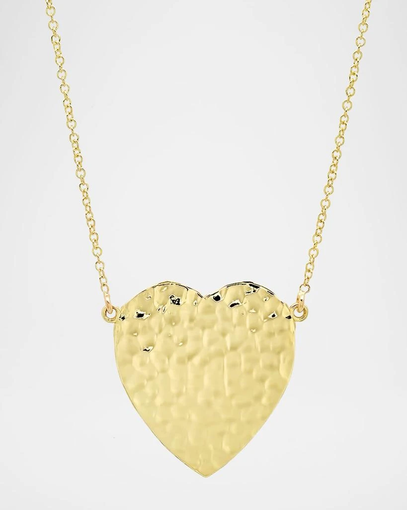 Jennifer Meyer 18k Hammered Heart Necklace