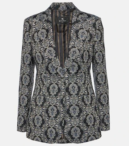 ETRO Single-breasted jacquard blazer 1