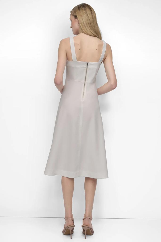DKNY FIT & FLARE SEAMED DRESS