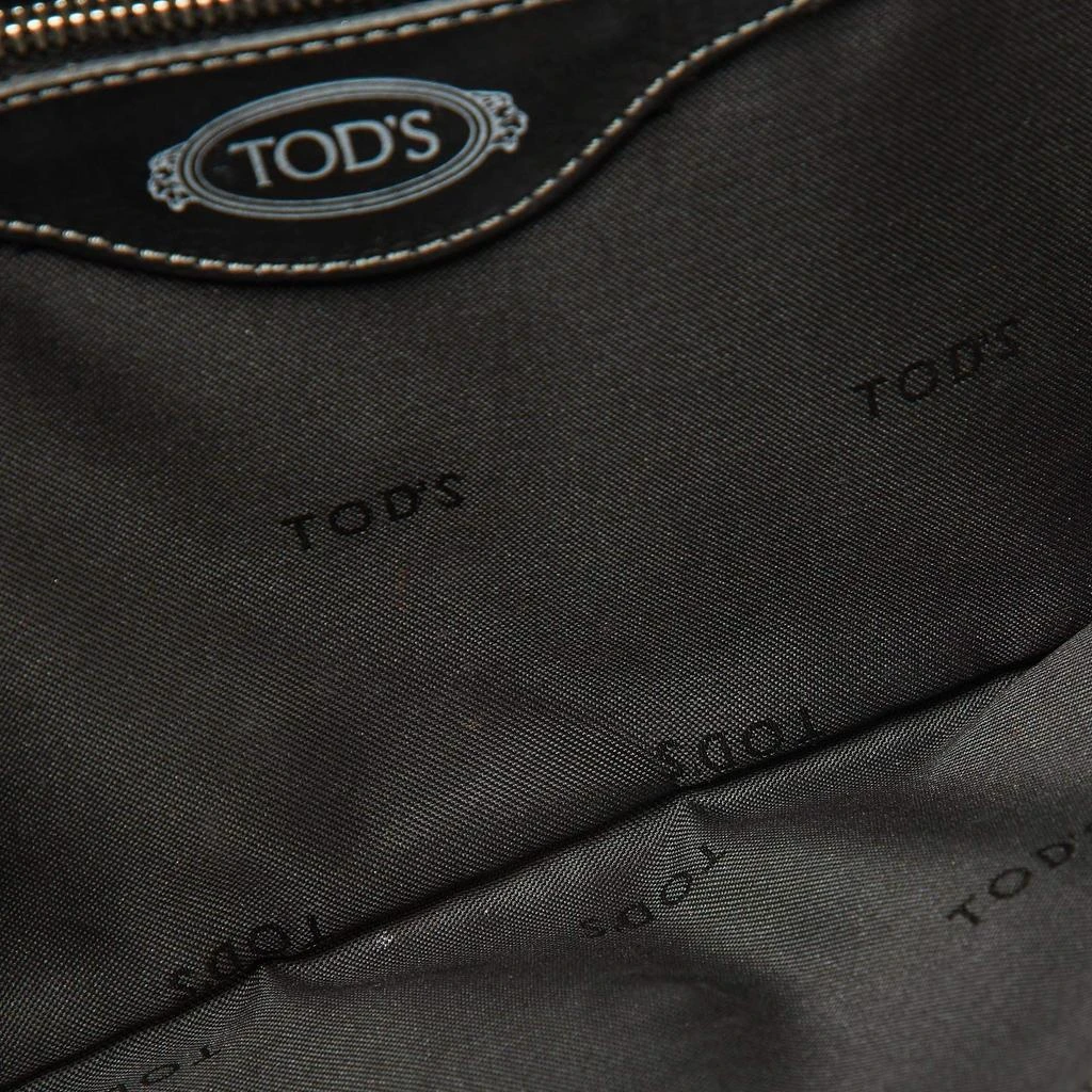 Tod's Tod's Black Leather Lucy Flap Clutch 11