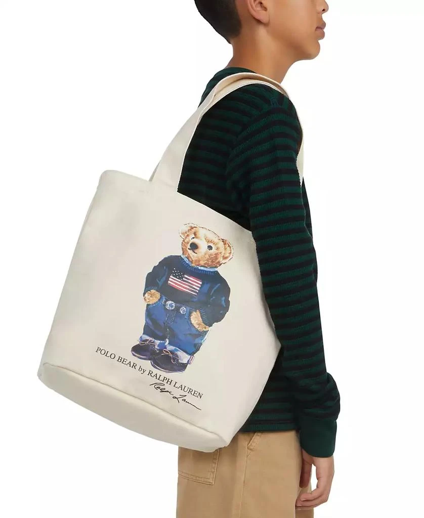 Ralph Lauren Kids Polo Bear Canvas Tote Bag 2
