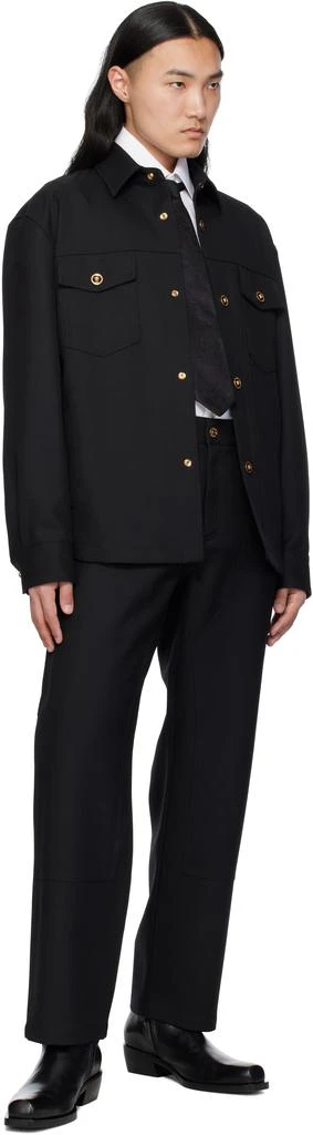 Versace Black Barocco Jacquard Silk Tie 3