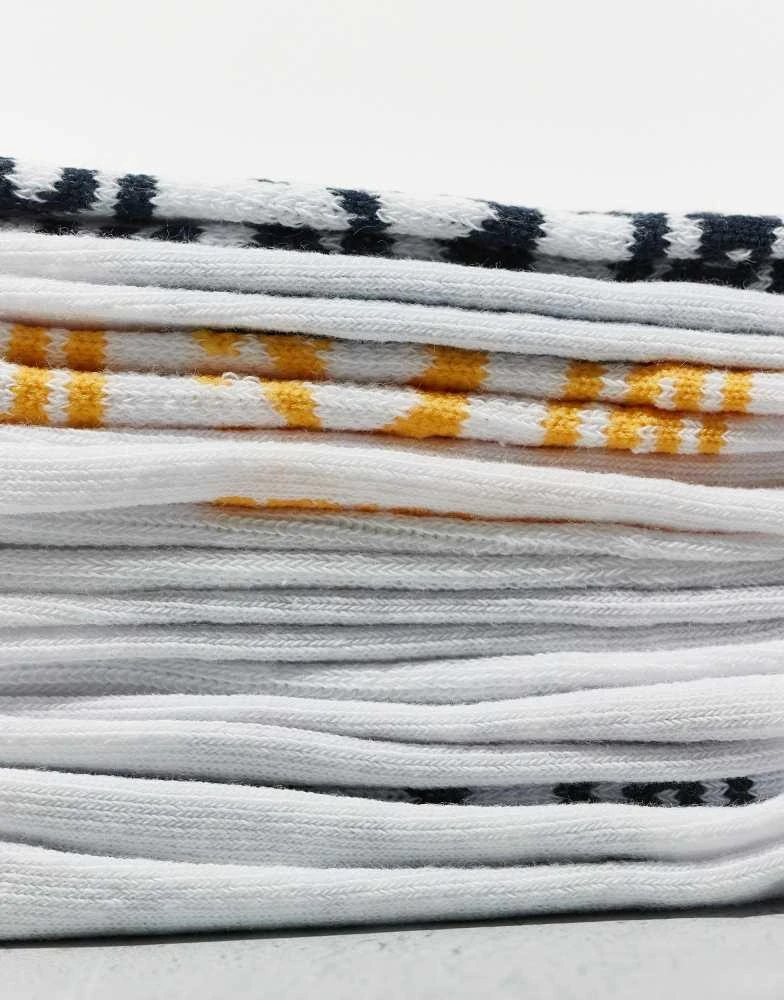 Jack & Jones Jack & Jones 5 pack logo sports socks in white 3