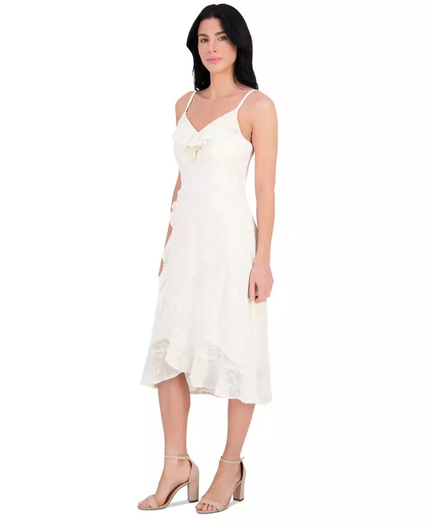 Kensie Women's Ruffled Lace High-Low Midi Dress 2
