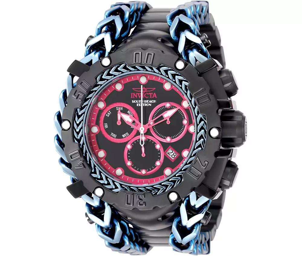 Invicta Men's 48611 Gladiator Quartz Z60 Hot Pink, Black Dial Watch