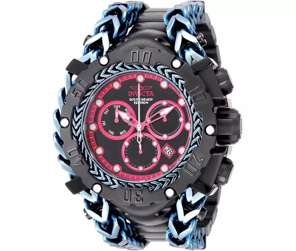 Invicta Men's 48611 Gladiator Quartz Z60 Hot Pink, Black Dial Watch 1