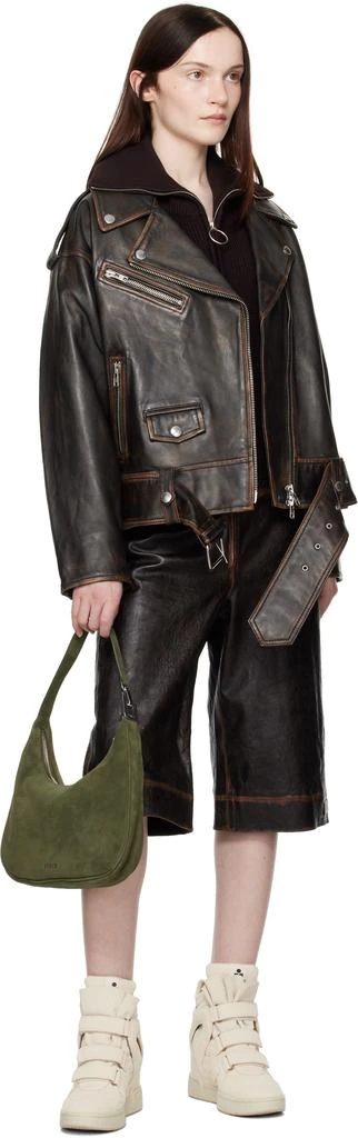 STAND STUDIO Black Isobelle Biker Leather Jacket 4